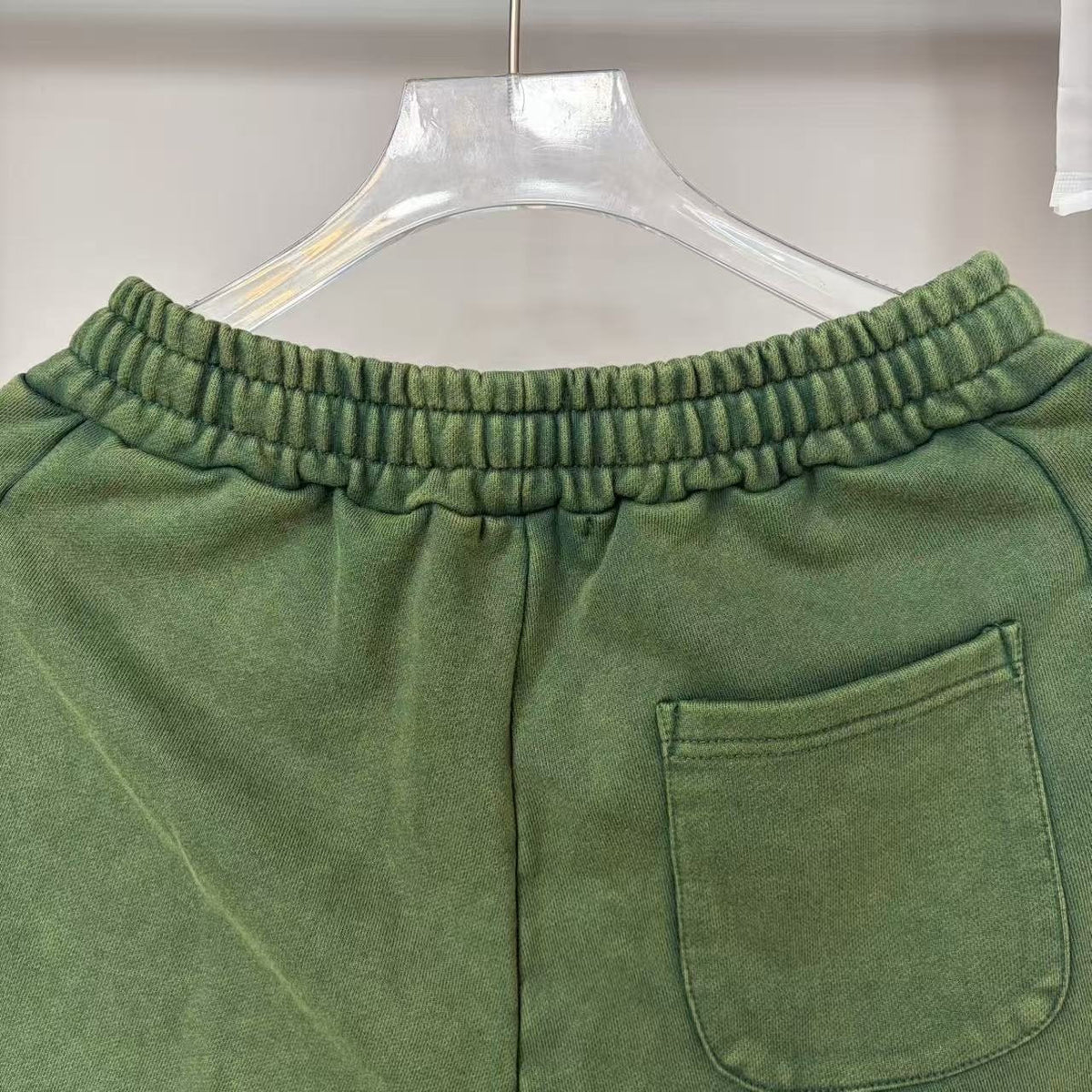 Godspeed Green Side Graphic Sweat Shorts — detail