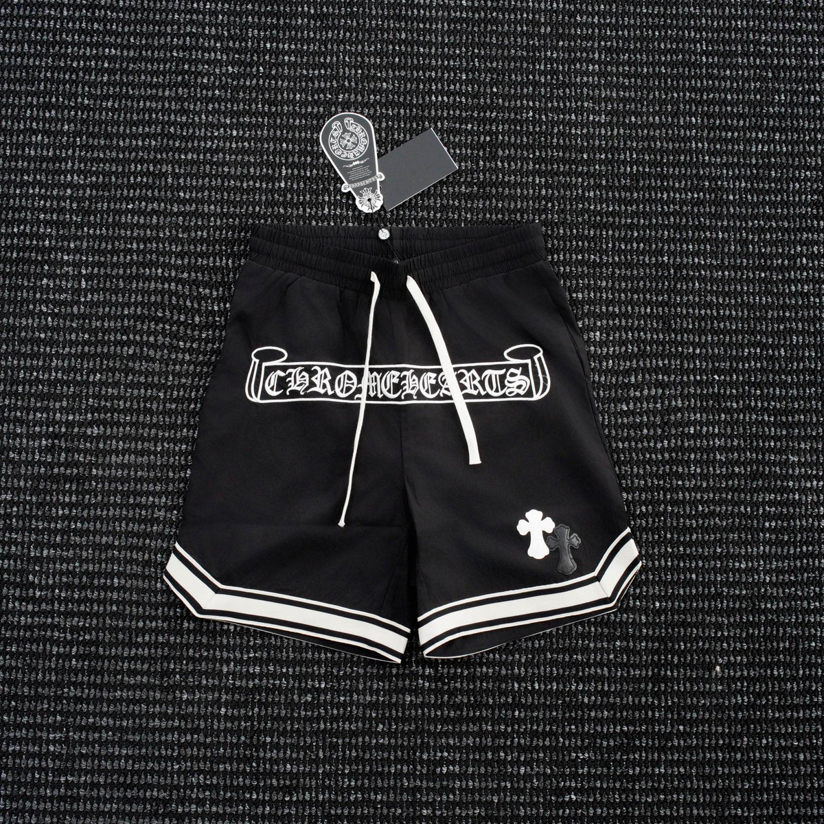 Chrome Hearts Cross Graphic Drawstring Shorts — hero